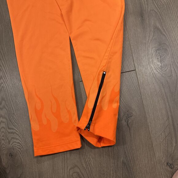 Vision of Super Flames Pants Orange Ankle Zip Drawstring Men's Size Small - Picture 9 of 9